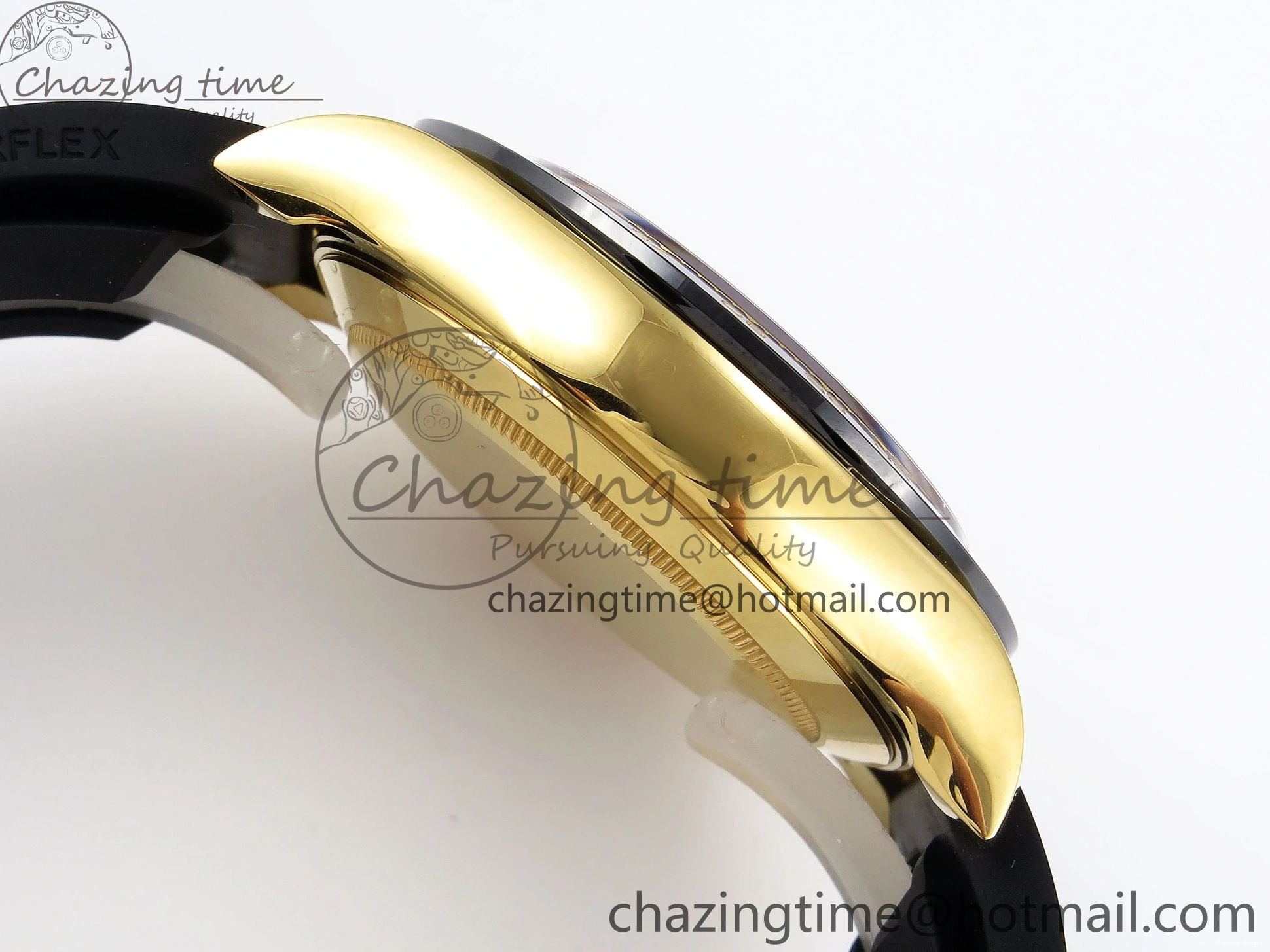 0420 DAYTONA 116518 APSF 1:1 BEST EDITION YG BLACK DIAL ON OYSTERFLEX RUBBER STRAP SH OnTrend 1784